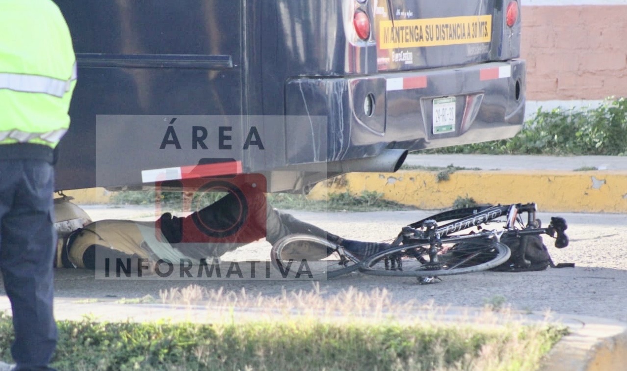 MUERE CICLISTA TRAS SER ATROPELLADO POR AUTUBUS – Area Informativa