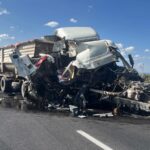 Fuerte accidente entre dos tractocamiones en Rio Grande